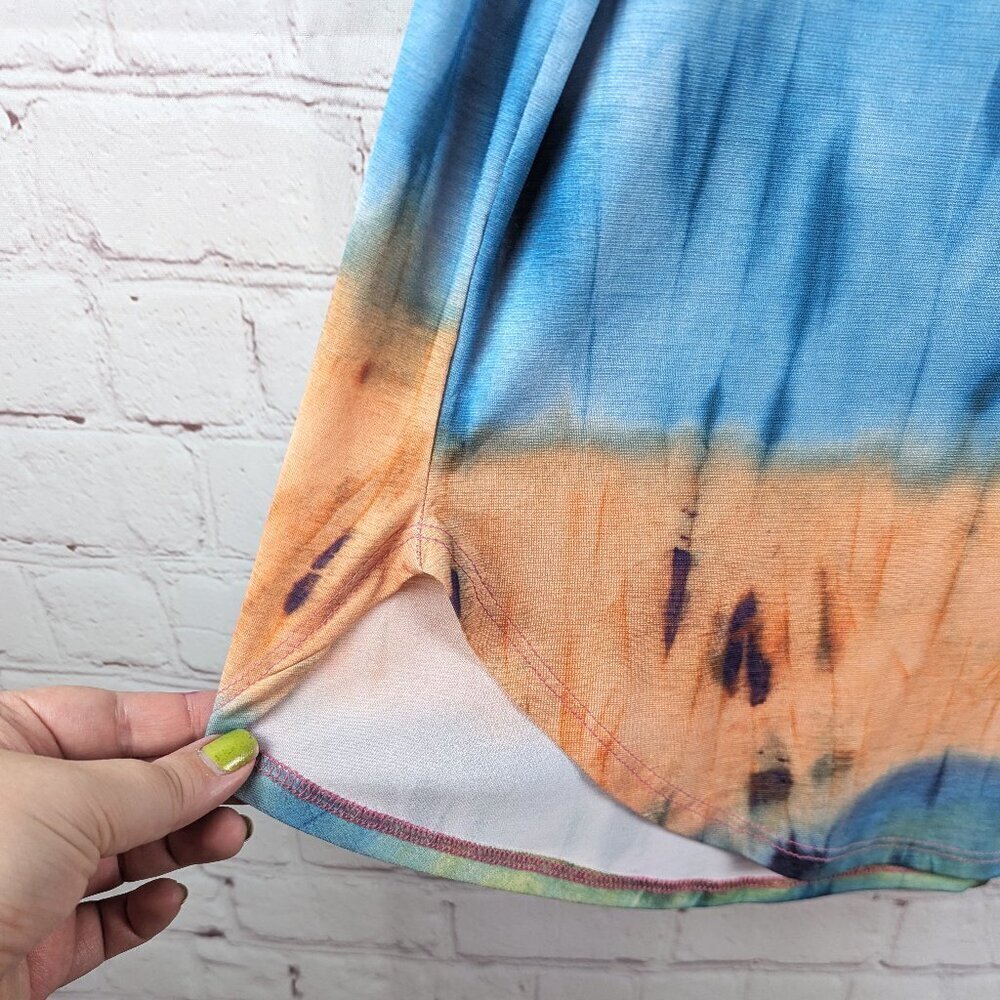Honeyme Curvy Rainbow Tie Dye Swimsuit Cover Up 3XL - Picture 4 of 7
